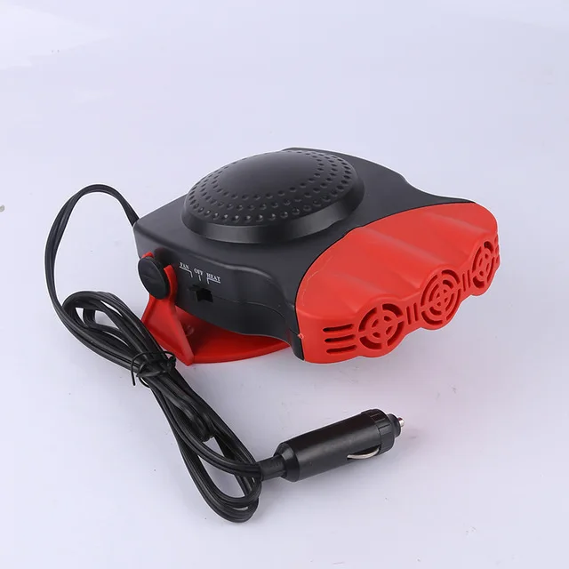 12V Red Автомобильный обогреватель 2в1, 12 В, 24 В, 150 Вт, автомобильный обогреватель, портативный нагревательный вентилятор с поворотной ручкой, электрический обогреватель для салона автомобиля - Цвет: 12V Red