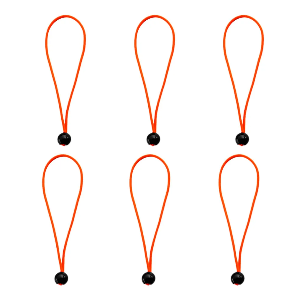 6pcs Multipurpose 5.9 inch Heavy Duty Tarp Canopy Bungee Cords with Ball UV Protection