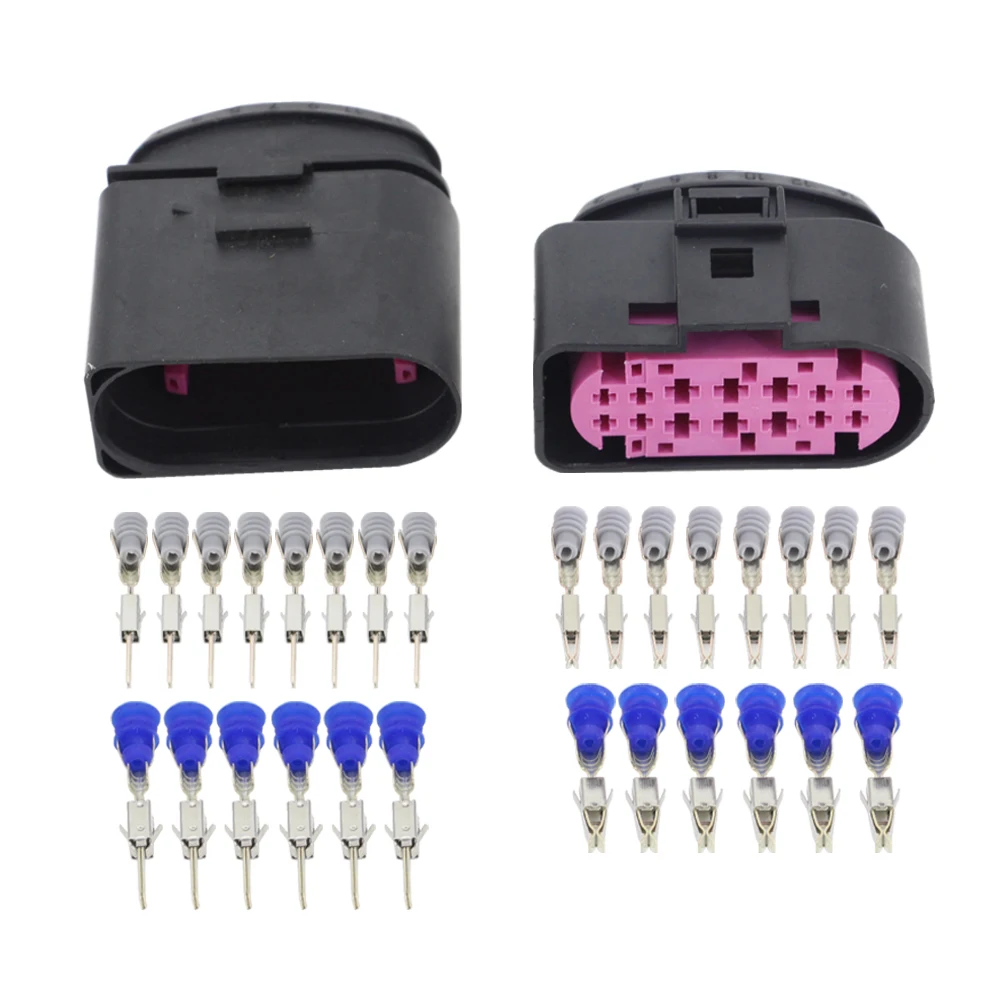 

5 Sets 14 pin plastic shell headlamp plug lamp holder male and female with terminal DJ7141-1.5 -11/21 14P car connector