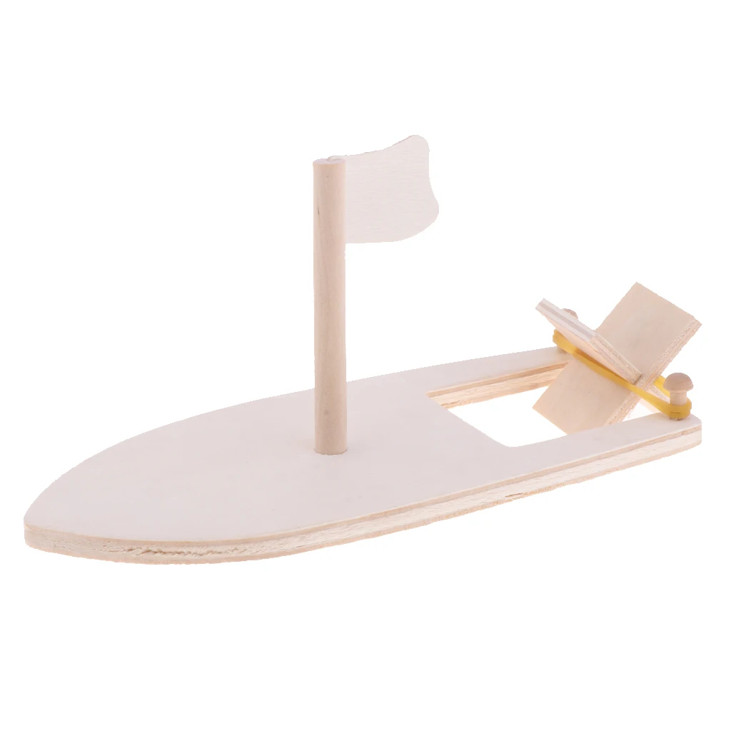 Unfinished Wooden Wooden Toys Wooden Sailing Boat Children Educational Toy