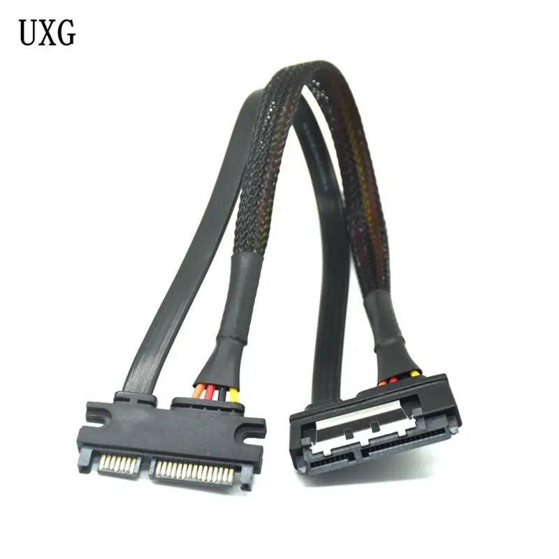 SATA 22 Pin штекер гнездо расширение Sata кабель 3 III 6 ГБ/сек. 7 + 15 Data HDD Power|Компьютерные