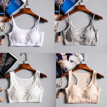 

Modal with Chest Pad Tube Top Camisole Women's Non-Steel Ring Bra One-piece Short Sports Sleep Base Underwear