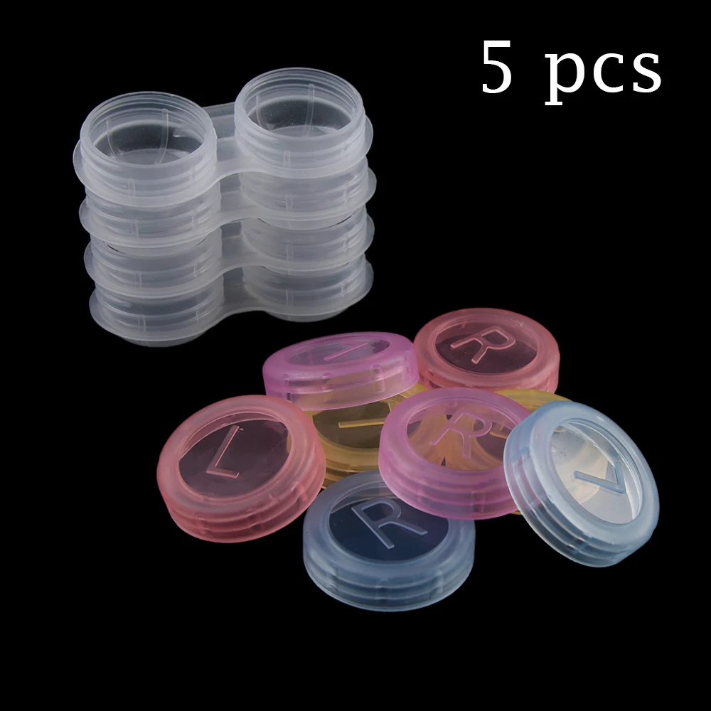 other 5pcs 1 шт. ABS пластиковая квадратная зеркальная крышка разноцветные контактные линзы Чехол Дорожный контейнер держатель Контейнер для хранения в жидкости чехол Горячая Распродажа - Цвет: other 5pcs