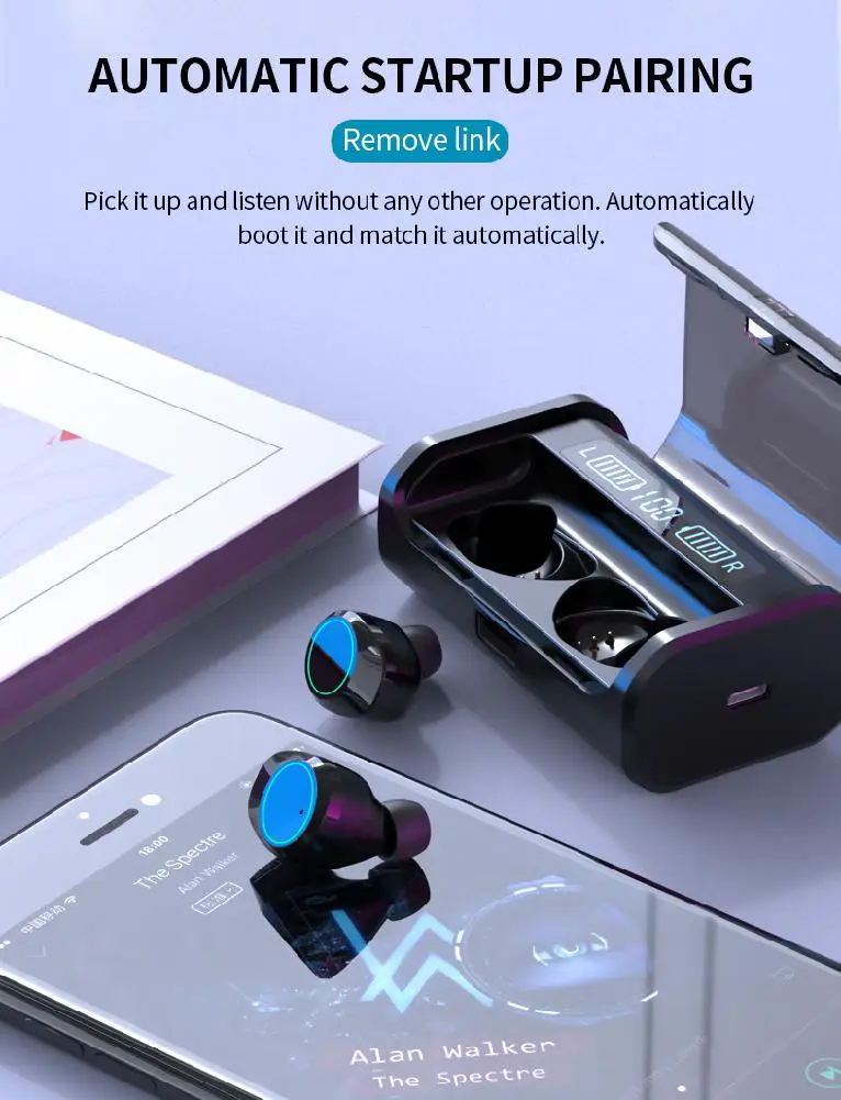 G06 Bluetooth наушники водонепроницаемый шумоподавление Беспроводная Спортивная гарнитура светодиодный дисплей с зарядным устройством 4000 мАч