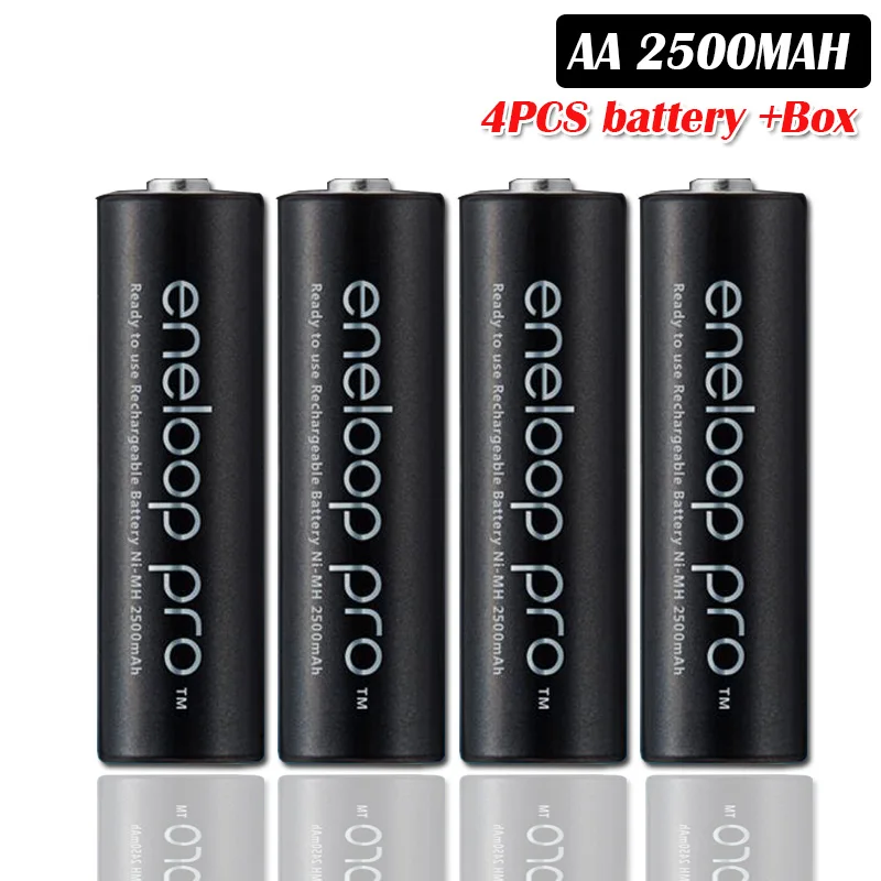 4pcs Panasonic 1.2V 2500mAh NI-MH AA rechargeable battery For Flashlight Camera Toy remote control PreCharged high capacity Battery - Цвет: 4pcs