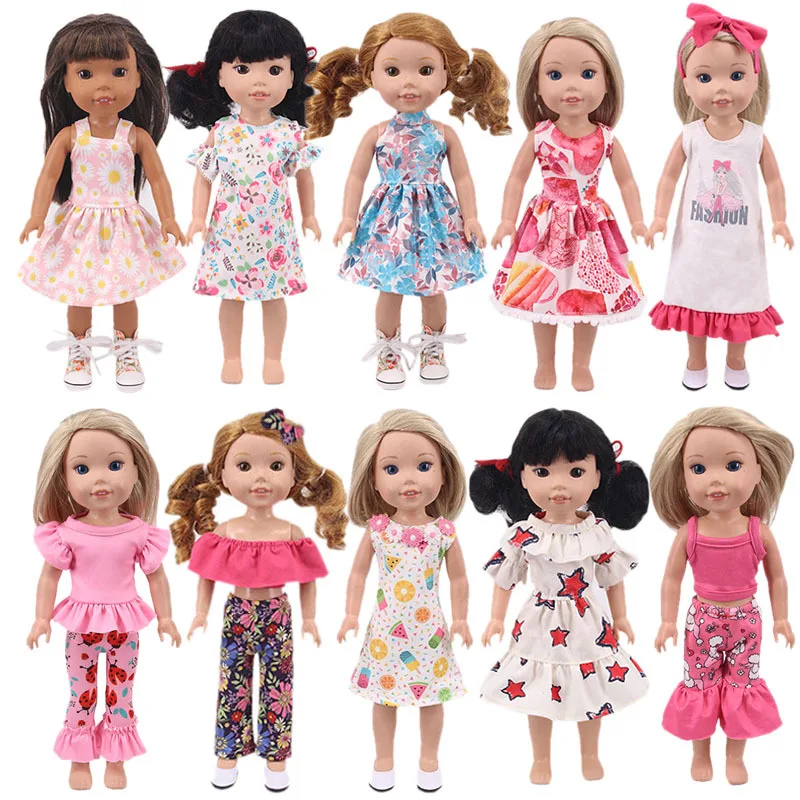 

Doll Dress New Fashion Popular Elements For 14.5 Inch Wellie Wisher & 32-34 Cm Paola Reina,Doll Clothes Accessories,Girl's Gifts