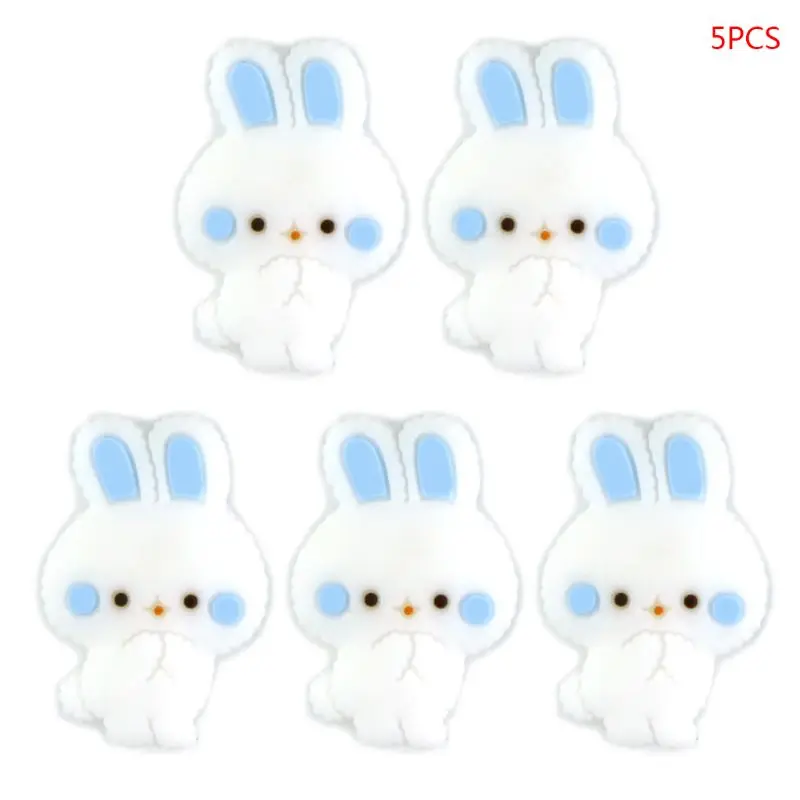 5 шт./упак. новорожденных силиконовый Прорезыватель для зубов Мини бисер младенцев детей уход аксессуары шарик Кролик Форма детский Прорезыватель - Цвет: 4