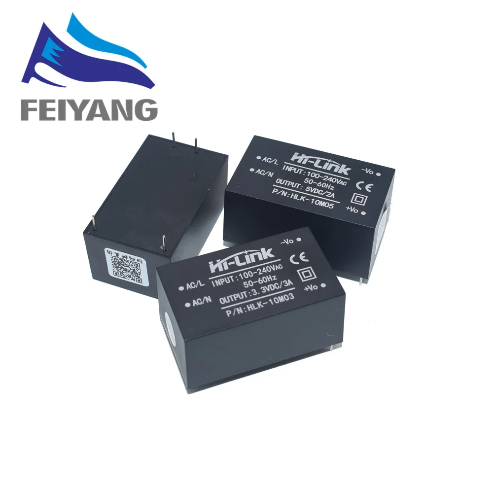 

10PCS AC-DC 90-245V HLK-10M03/10m05/10M09 220V to 5V 2A 10W intelligent household compact switching mini power supply module