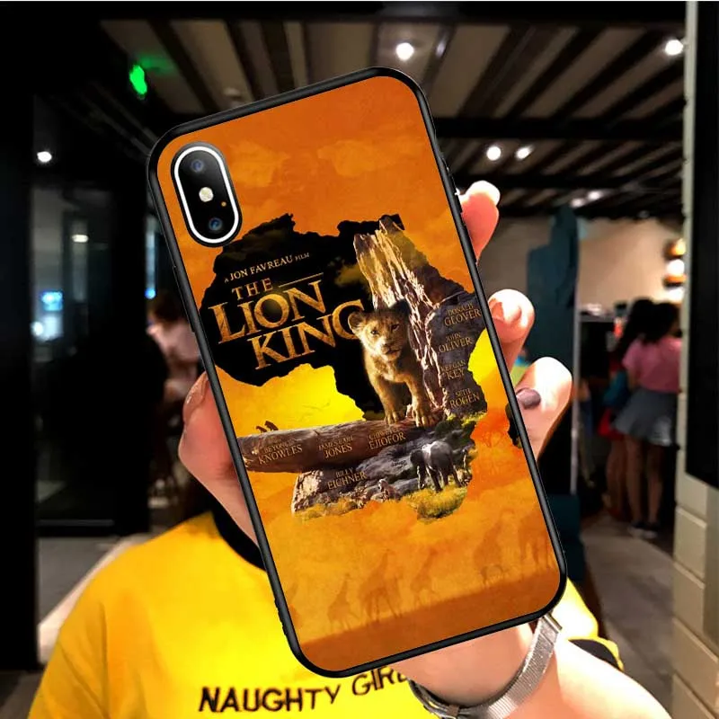 Король Лев nala Simba timon мягкий силиконовый черный чехол для телефона чехол для iPhone 5 5S SE 6 6s Plus 7 8 plus X Xs XR max Coque - Цвет: TPU