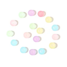 

100pcs Acrylic Color Glaze Mixcolor Round Loose Beads 6/8/10mm Length with Hole For DIY Jewelry Making Bracelet Accessories