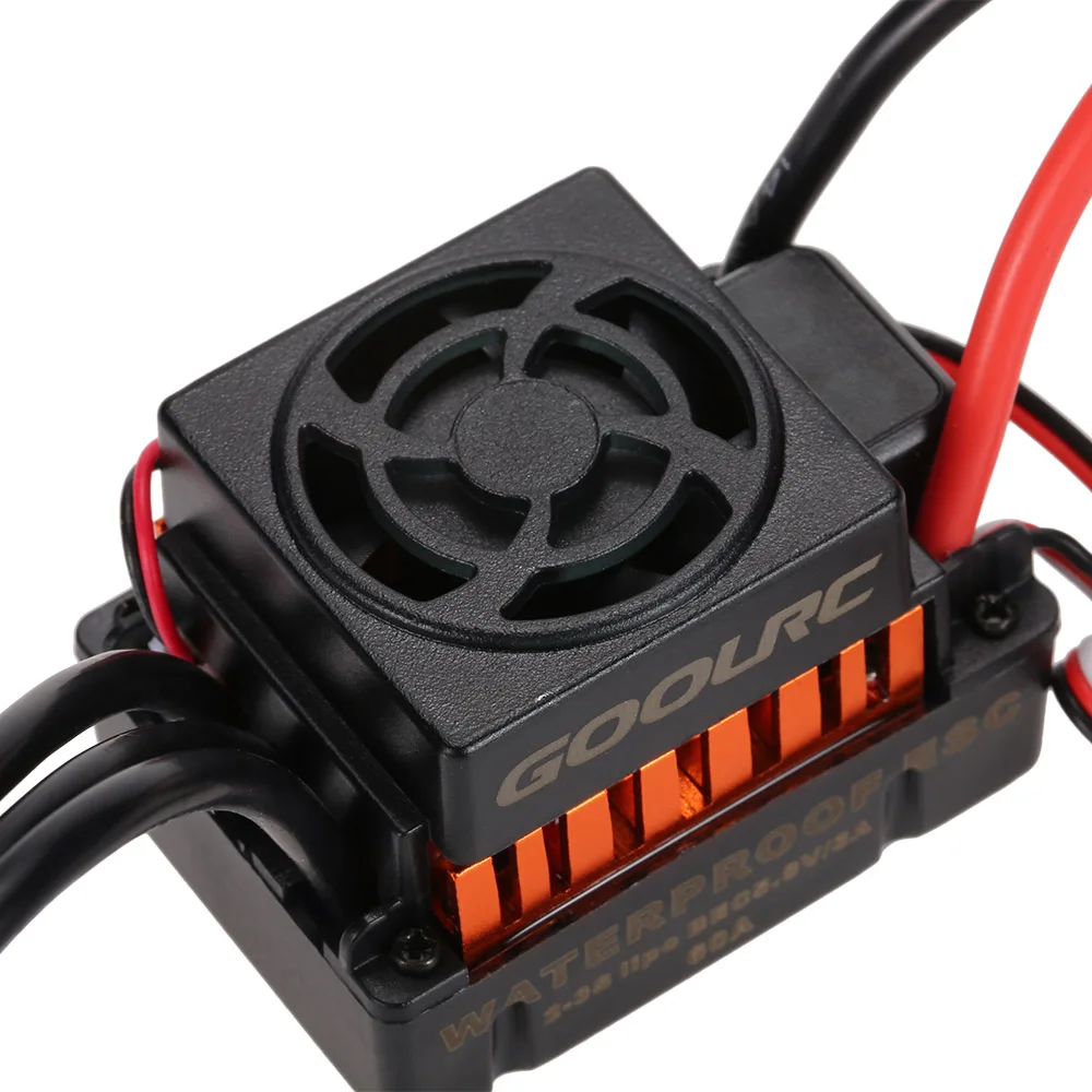  Upgrade Waterproof 3660 3300KV Brushless Motor with 60A ESC Combo Set for 110 RC Car Truck (13)
