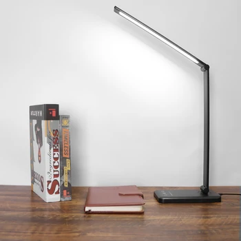 

Modern Business Stepless Dimmable LED Office Desk Lamp Touch Switch Foldable USB Rechargeable Table Reading Light Night Lamp