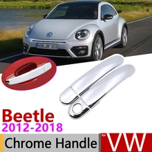 Для Volkswagen VW Beetle New Beetle 2012~ хромированные дверные ручки, автомобильные аксессуары, наклейки, набор отделки 2013