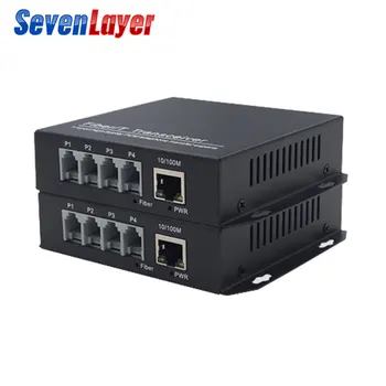 

4CH telephone to fiber optic converter PCM Voice over Fiber Optic Media Converter fxs/fxo to fiber 1ch 100M Ethernet