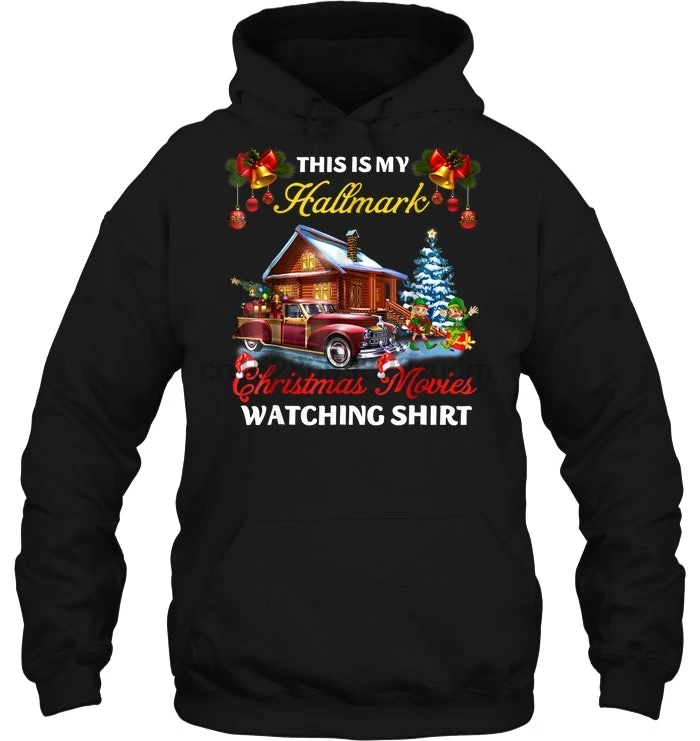 Мужская толстовка с капюшоном This Is My Hallmark Christmas Movies Watching Shirt Red Car женская уличная