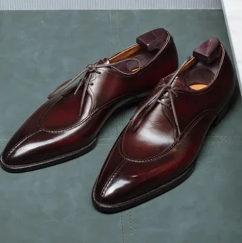 

Men Shoes High Quality Pu Leather New Fashion Lace-up Shoes Male Casual Luxury Business Derby Shoes Zapatos de hombre HB038