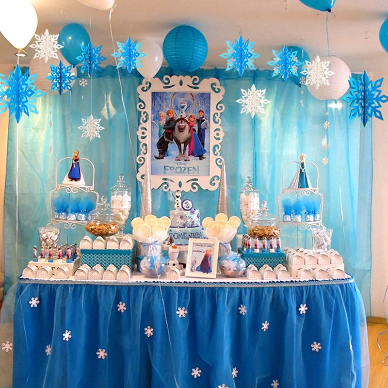 Description Picture 4 of item3D Artificial Snowflakes Paper Garland Banner Christmas Decorations for Home Winter Birthday Party Fake Snow New Year Ornaments