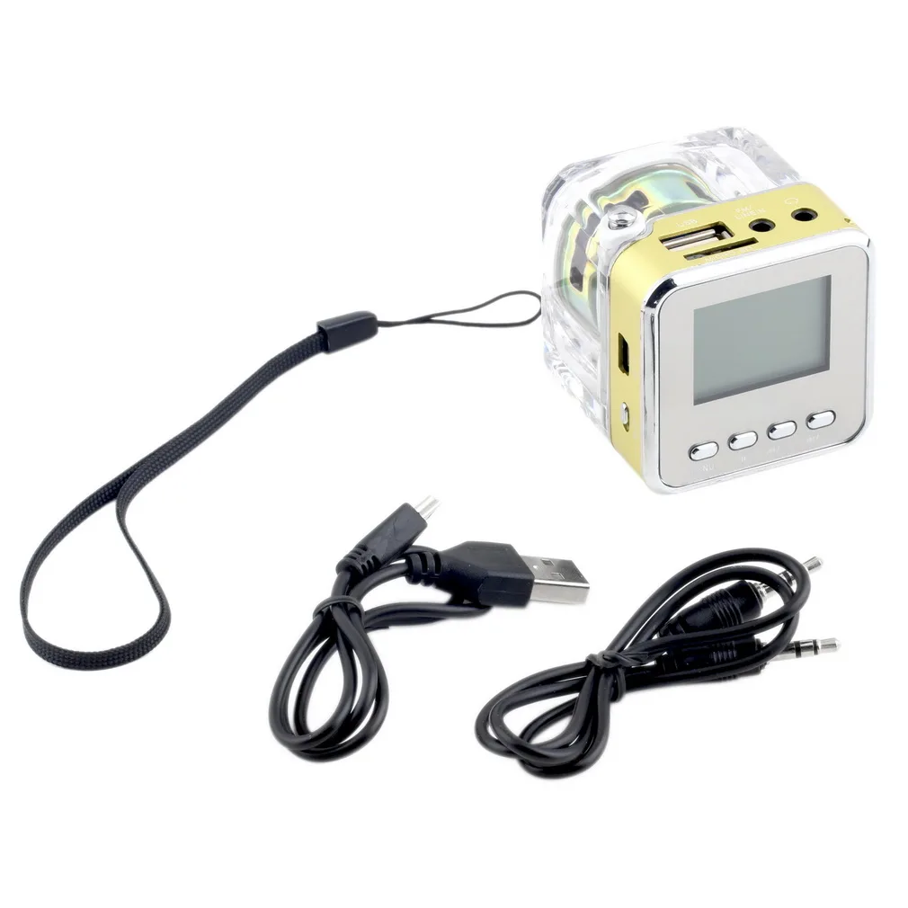 Мини-динамик lcd HiFi Музыка MP3/4 плеер Micro SD/TF USB диск FM радио
