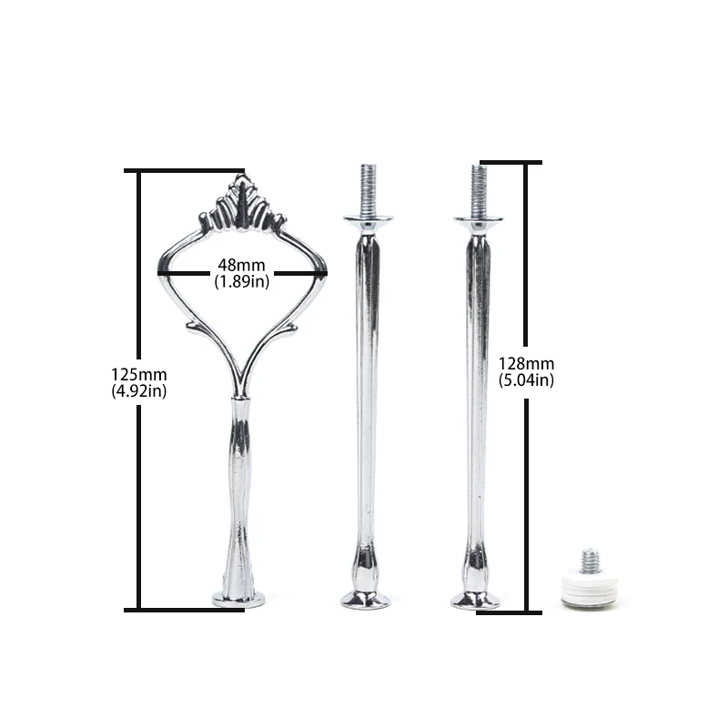 silver 10pcs mix colour crown style dessert stands handles/cupcake stand cake stand centre cake plate fitting - Цвет: silver