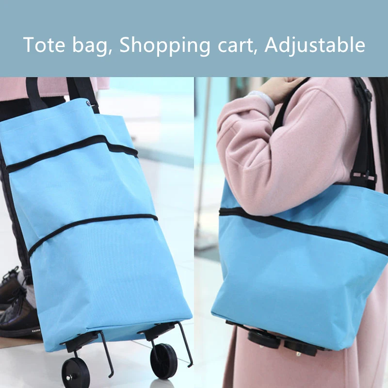 Folding Storage Bag High Capacity Shopping Food Organizer Trolley Bag On Wheels Bags Portable Shopping Bags Buy Vegetables Bags