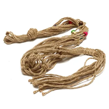 

35 Inch Colour Bead Flowerpot Plant Hanger Macrame Jute Rope Garden Decorative Cord Vintage Decor Macrame Plant Hanger Basket