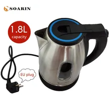 220 В чайник л из нержавеющей стали, Электрический чайник, бойлер для воды, чайник, быстрый нагрев, автоматическая защита от помех, для кухни, дома
