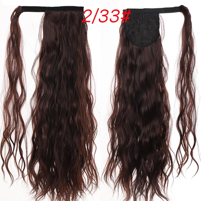MSTN 24 Inches Long Synthetic Straight Ponytails for Women Natural Clip In Ponytail Hair Extension Hairpieces Blonde Fake Hair SW122-2-33