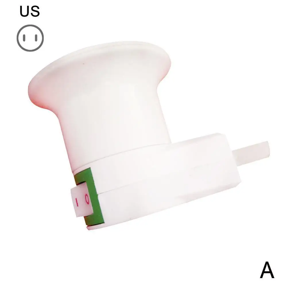 1 шт. Лидер продаж практичный белый E27 Светодиодный светильник розетка для США штекер держатель адаптер конвертер ВКЛ/ВЫКЛ для лампы - Цвет: US