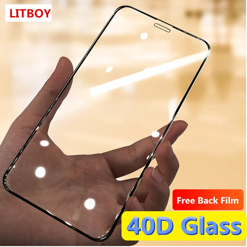  40D Voll Gehärtetem Glas Auf Die Für iPhone 6 6s 7 8 Plus X 10 Glas Screen Protector rand Gebogene 