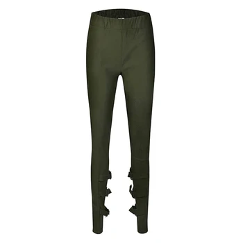 

Women Trousers Spring Autumn Thin Section Loose Mujer Elastic Waist Strappy Buckle Feet Casual Long Pants Multi Color