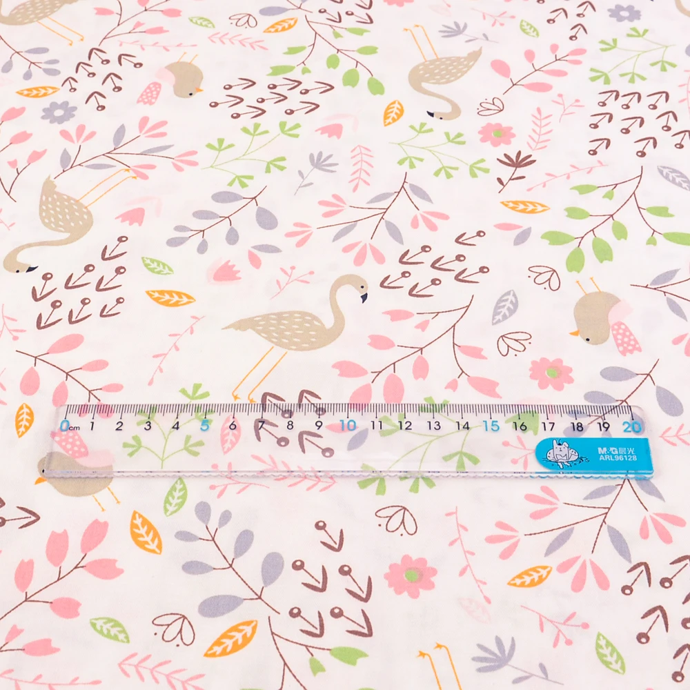 Teramila High Quality Home Textile Cotton Fabric Cartoon Flower And Animal Printed for Sewing Kids Bedding Sets Dress Patchwork