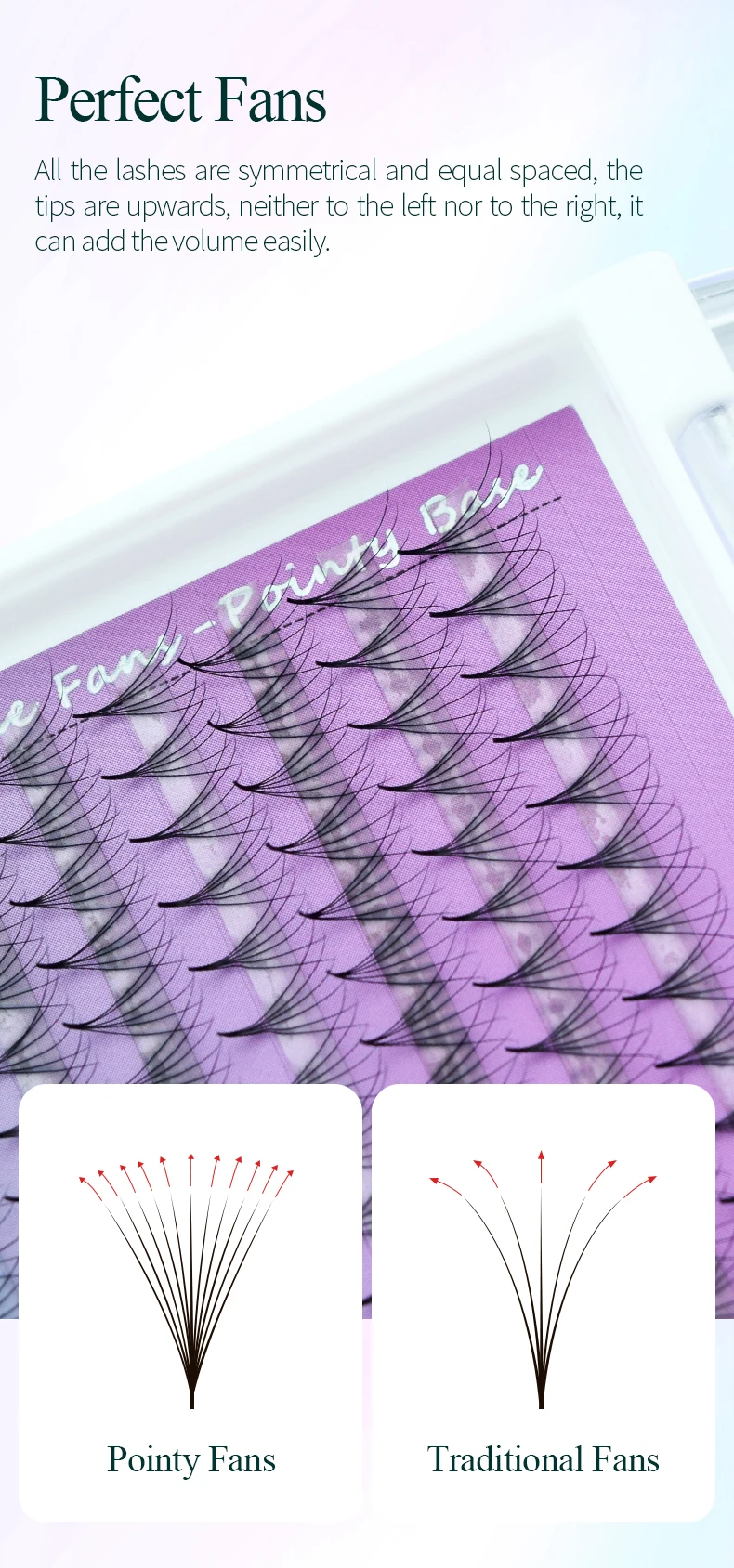SONG LASHES Premade Volume Fans Mega Tray 360 Fans Sharp Thin Pointy Base Eyelash Extensions  Mega Tray 360Fans 6D 7D 8D 10D 12D