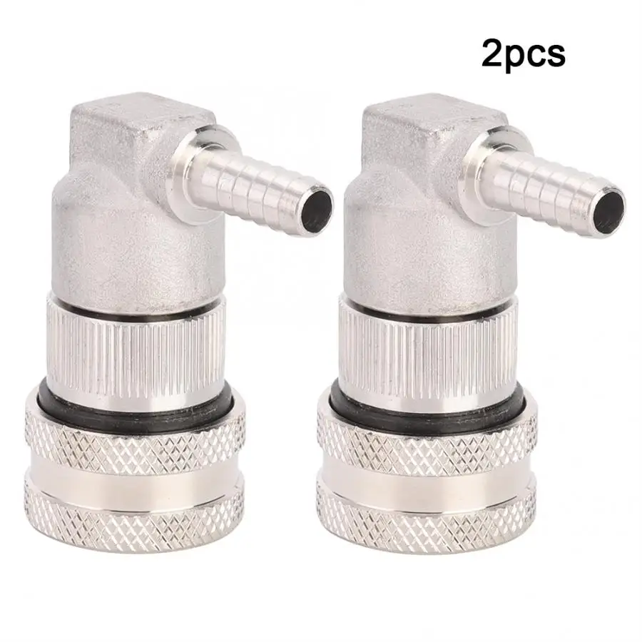 2Pcs Stainless Ball Lock Connector Keg Connector 1/4 Barb for Home Brew