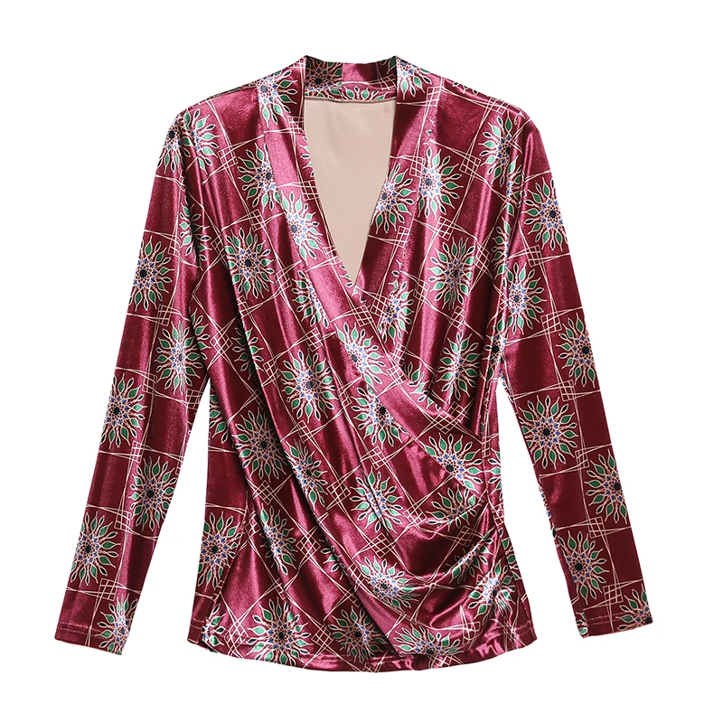 Корейские Бархатные женские блузки офисные плотные теплые зимние рубашки