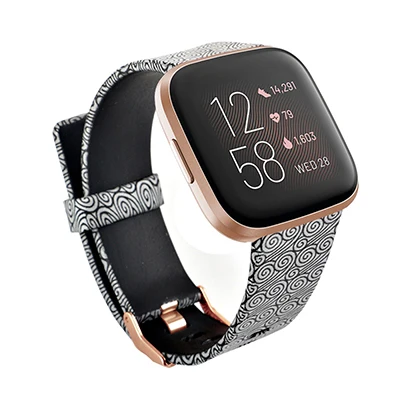 Мягкий цветочный Браслет для Fitbit Versa 2/Versa Lite/Versa Браслет для Fitbit Fit bit Versa2 силиконовый ремешок - Цвет: 2