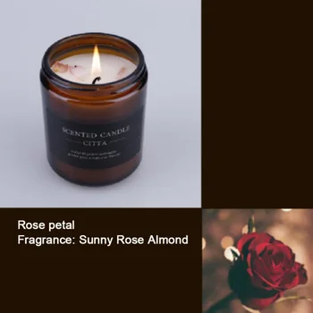 

Aromatherapy Candles Brown Bottle Glass Candle Cup for Home Wedding Birthday Party Decoration