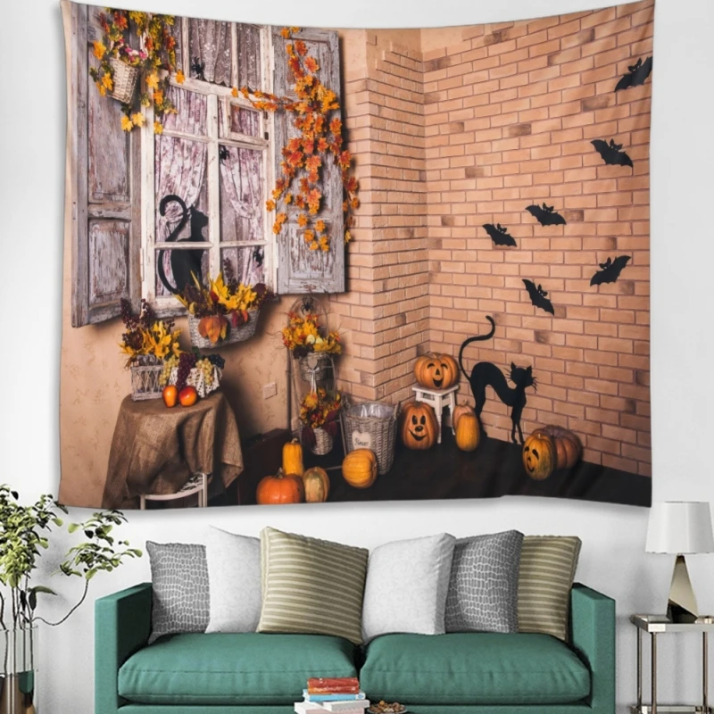 

Halloween Themed Wall Hanging Tapestry Home Decorations Blanket Bedspread Beach Towels Picnic Mat