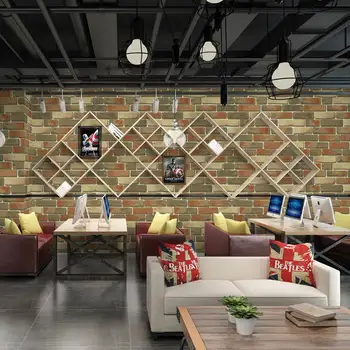

Modern Vintage Brick Textured Wallpaper For Walls Decor Embossed 3D Wall paper Rolls For Bedroom Living room Sofa TV Background