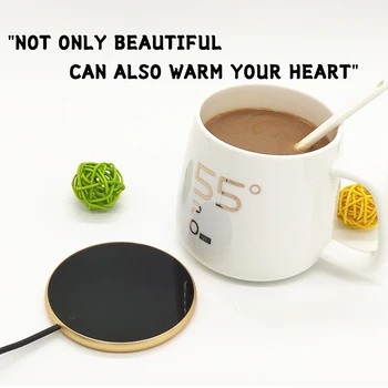 

USB Coffee Mug Cup Warmer for Home Office Milk Tea Water Heating Pad Constant-temperatures Optional Auto-off Best Gift Idea