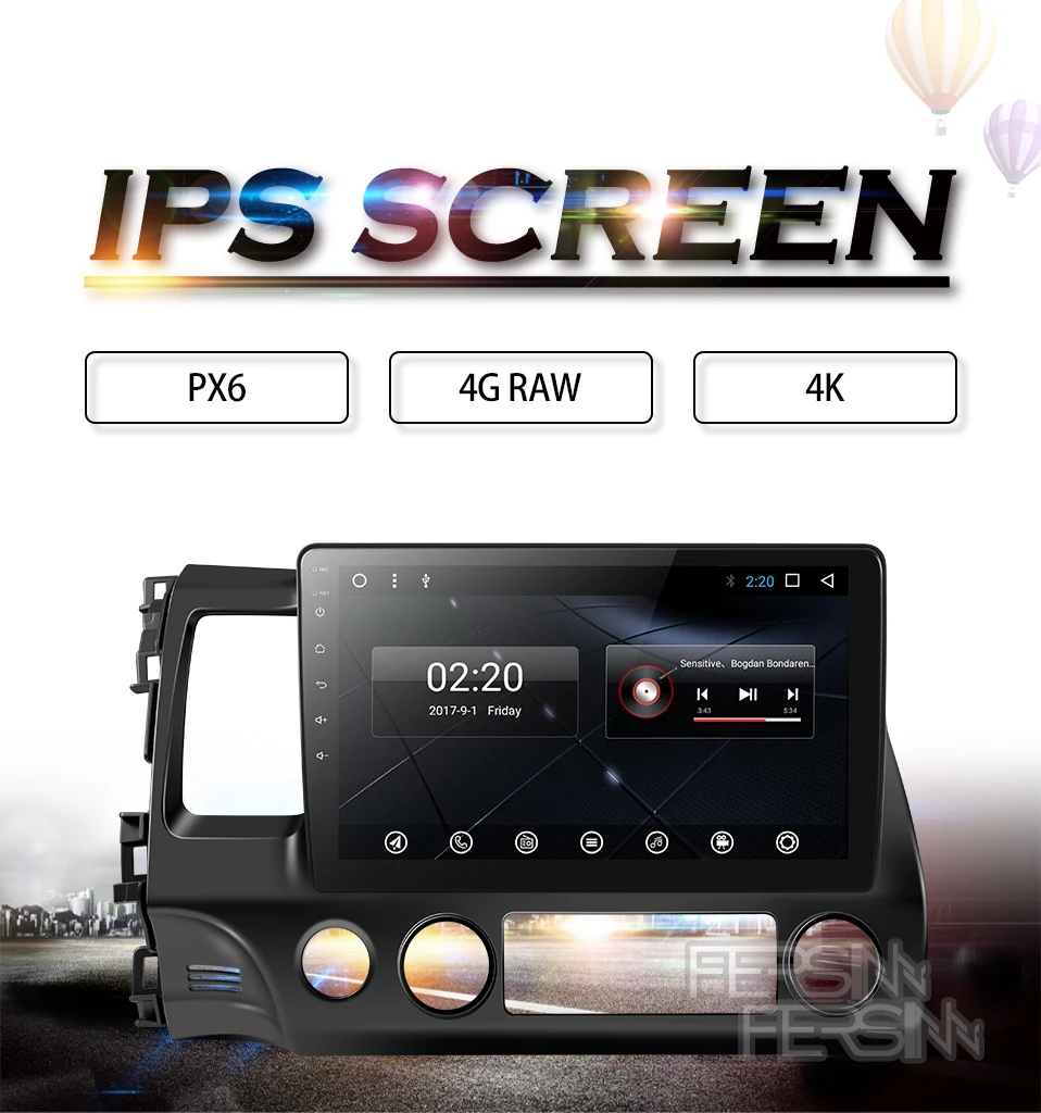 Автомобильный dvd gps плеер для honda civic 2006-2011 Автомобильный Радио Видео плеер gps навигация Стерео dvd PX6 android 9,0