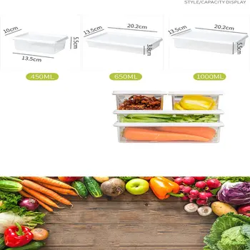 

Refrigerator Crisper Debris Fridge Storage Box Tray Kitchen Organizer Creative Round Drain Sealed Box