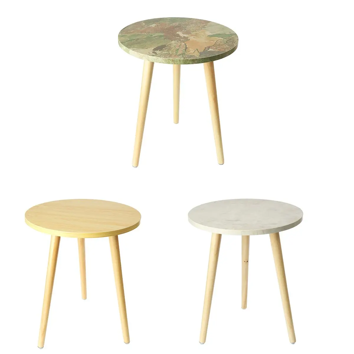  Fashion Coffee Tables Simple Mini Nordic Convenient Sofa Modern Circular Practical Natural Tea Tabl