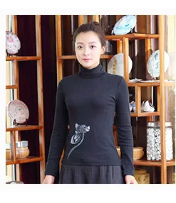 Qi nian осень и зима стиль китайский стиль ручная роспись китайский стиль женское платье сырой шелк китайский стиль кардиган