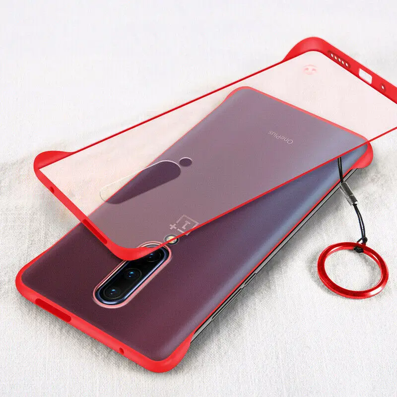 Ультра тонкие роскошные безрамочные Чехлы для samsung Galaxy S9 S10 Plus Note 10 9 S9 S10 Plus, жесткие Матовые чехлы без рамки, бампер - Цвет: Matte Clear Red
