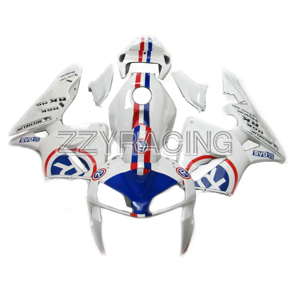 Инжекционные Обтекатели для Honda CBR600RR F5 2005 2006 год в комплекте ABS пластик 05 06 мотоциклетные обшивки белый синий красный