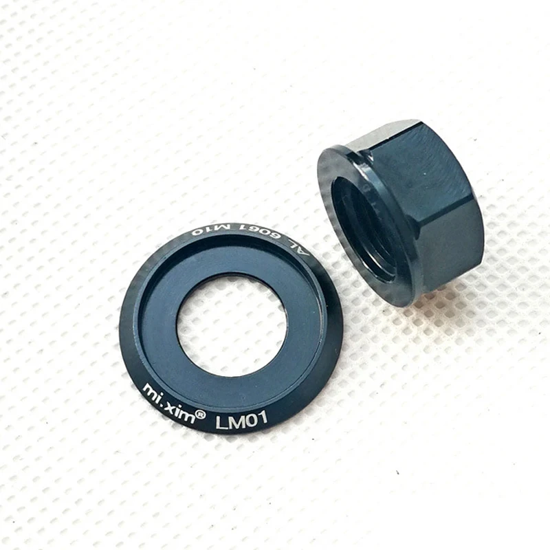 M10*1.5 Bike Cap Nut Bicycle Hub Nut Aluminum Alloy Metric Coarse