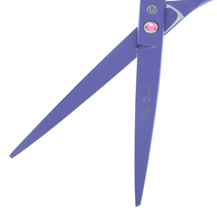 Фиолетовый дракон сталь 7," ножницы для ухода за собакой ножницы для резки домашних животных истончение обрезки клипер изогнутые Tesoura триммер для животных LZS0373