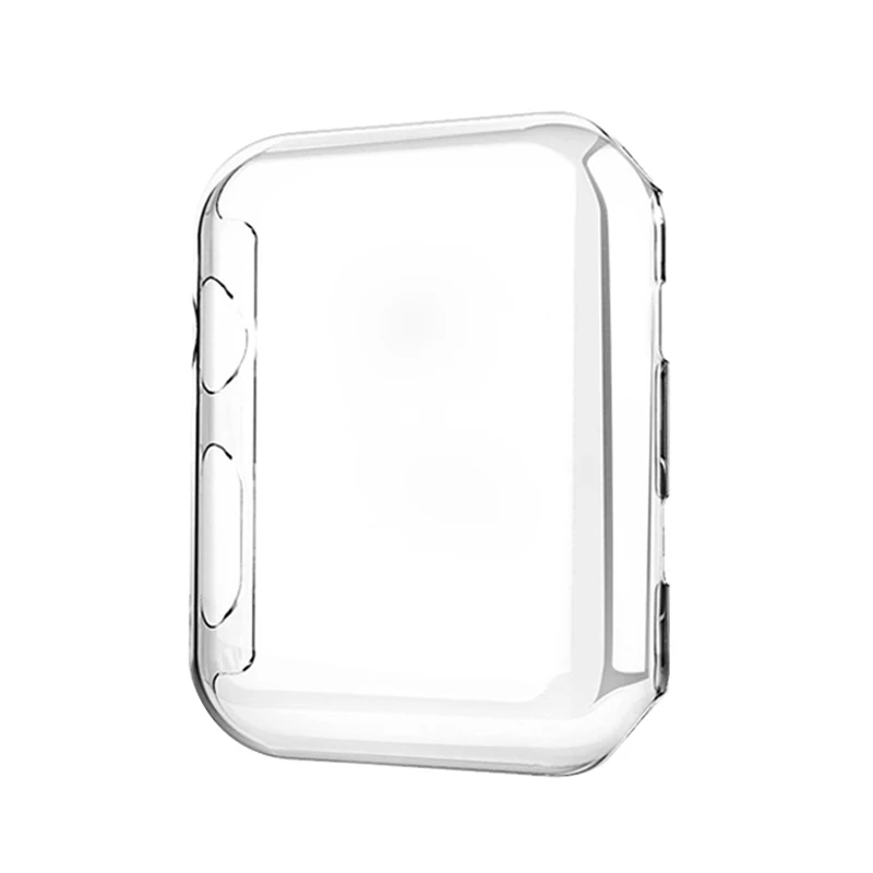 Чехол со стразами для Apple watch band 5 4 3 2 1 чехол крышка 44 мм 40 мм 42 мм 38 мм iwatch band Crystal защитный бампер - Цвет: Silicone transparent