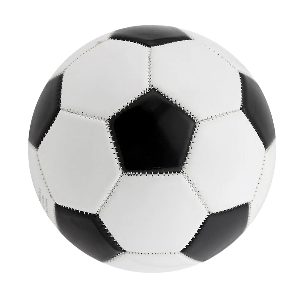 Performance Soccer Ball - Black White Ball Size 4 Training Football for Adult Children Play
