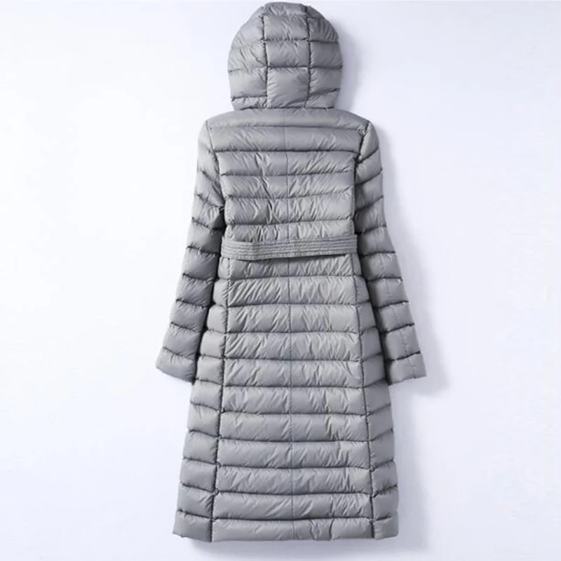 SEDUTMO Winter Plus Size 3XL Long Womens Down Jackets Ultra Light Duck Down Coat Hoodie Autumn Puffer Jacket ED226